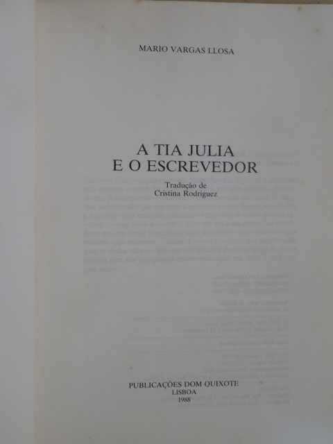 A Tia Julia e o Escrevedor de Mario Vargas Llosa - 1ª Edição