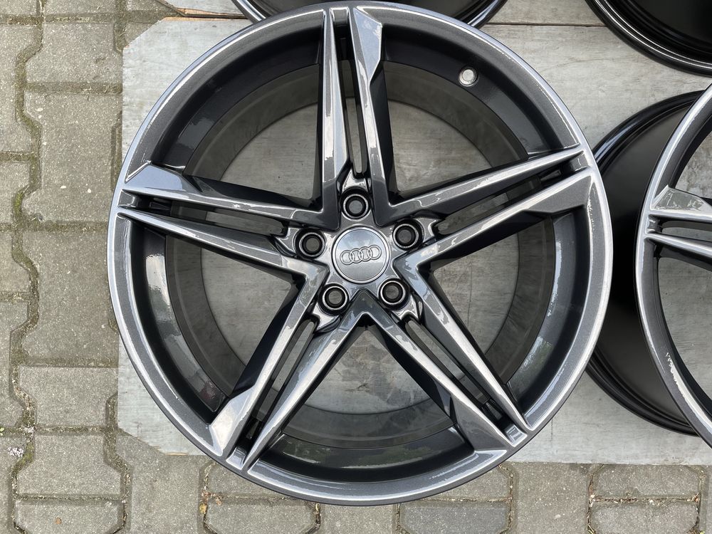 Oryginalne felgi Audi A5 A6 18” S Line 5x112 VW Seat Orbit Grey