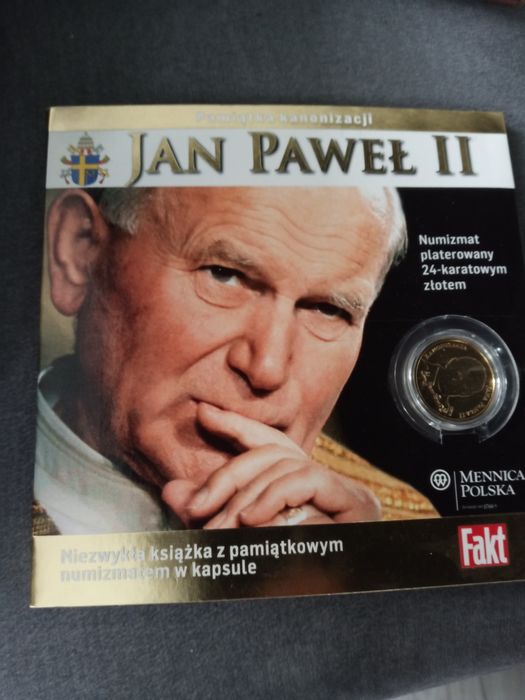 Numizmat pamiątka kanonizacji Jana Pawła II