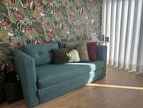 Sofá-Cama Verde Teal – Confortável e Prático!