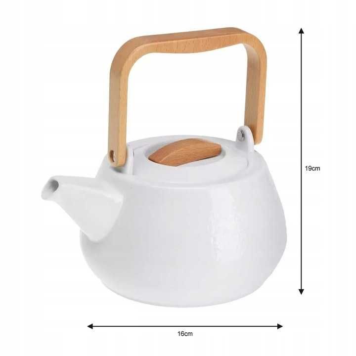 Elegankcki, porcelanowy dzbanek do parzenia herbaty