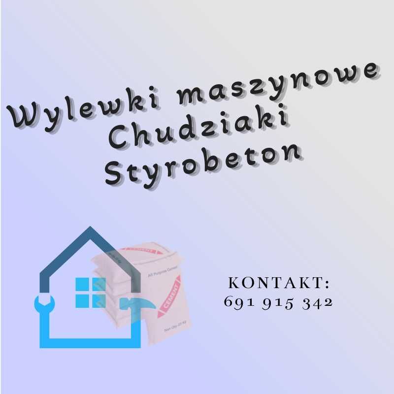 Wylewki maszynowe mixokret / chudziaki / styrobeton