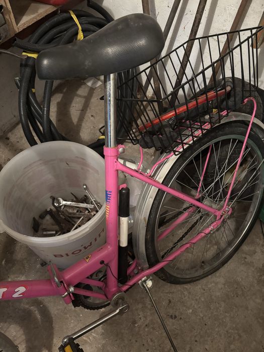 Składak Jubilat 2 różowy rower PRL