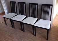 Stół i 4 krzesła tapicerowane wenge cztery, komplet