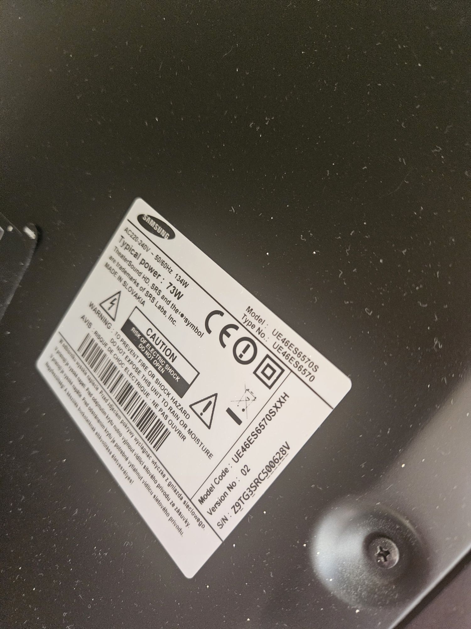 Telewizor samsung-ue46es6570 mało używany