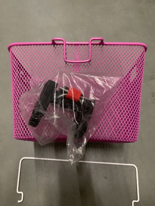 Kosz rowerowy dzieciecy na click różowy koszyk rower 16 20 24”