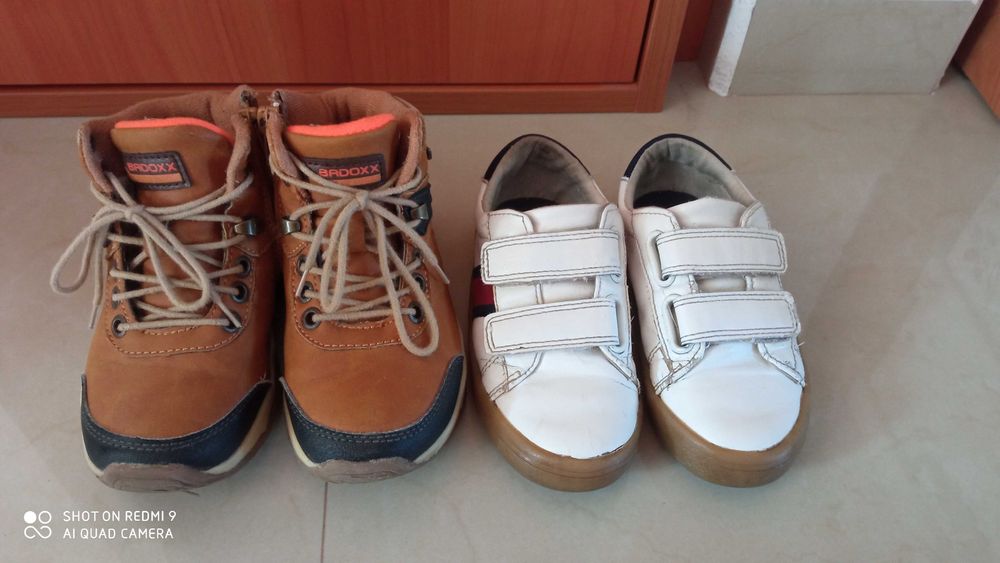 Buty przejściowe jesień r. 25, 26 wysokie ocieplane + adidasy 2 pary