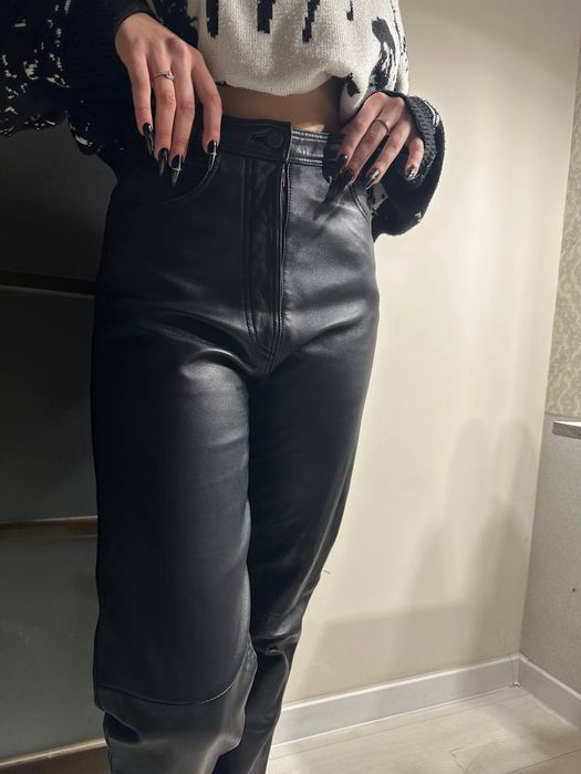 Натуральні шкіряні штани S