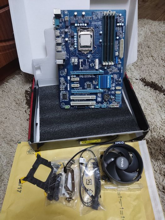 Материнская плата Gigabyte GA-Z77P-D3. +ОЗУ+проц