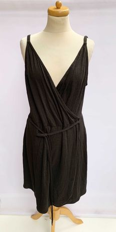 Sukienka Czarna Kopertowa H&M L 40 Bawełna Do Karmienia