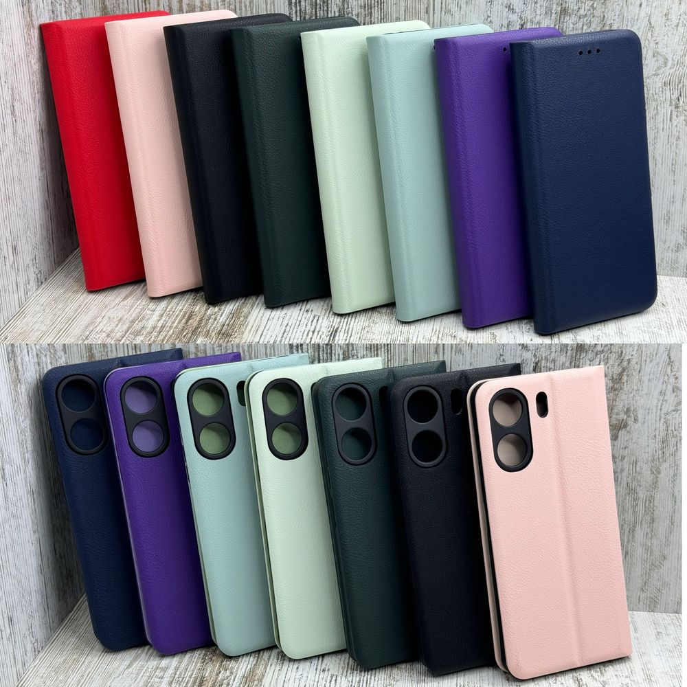 Чехол книжка Leather Case на Xiaomi  Redmi 13C/ Poco C65