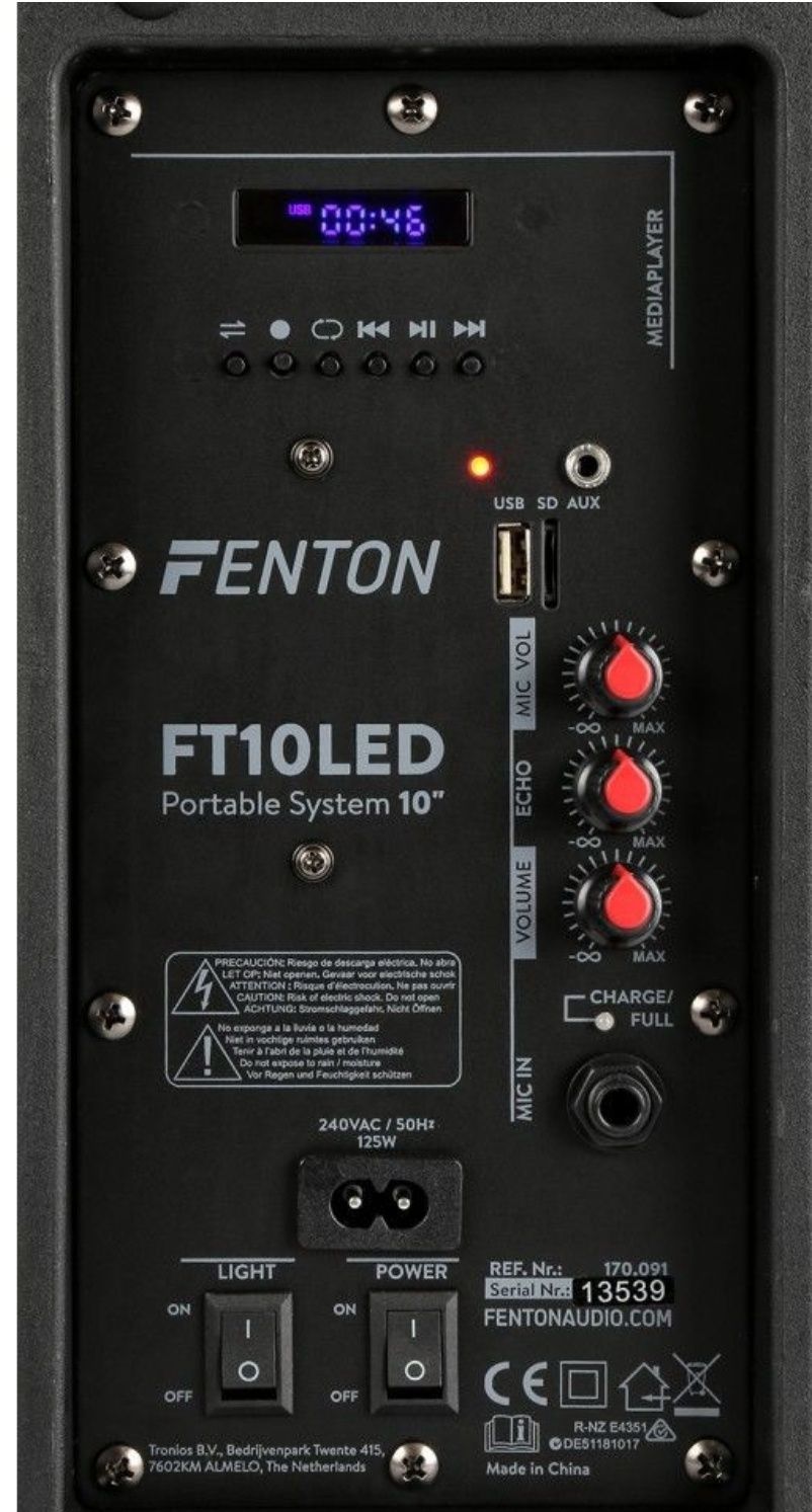 Kolumna aktywna glośnik 450 W  bluetooth USB akumulator mikrofon pilot
