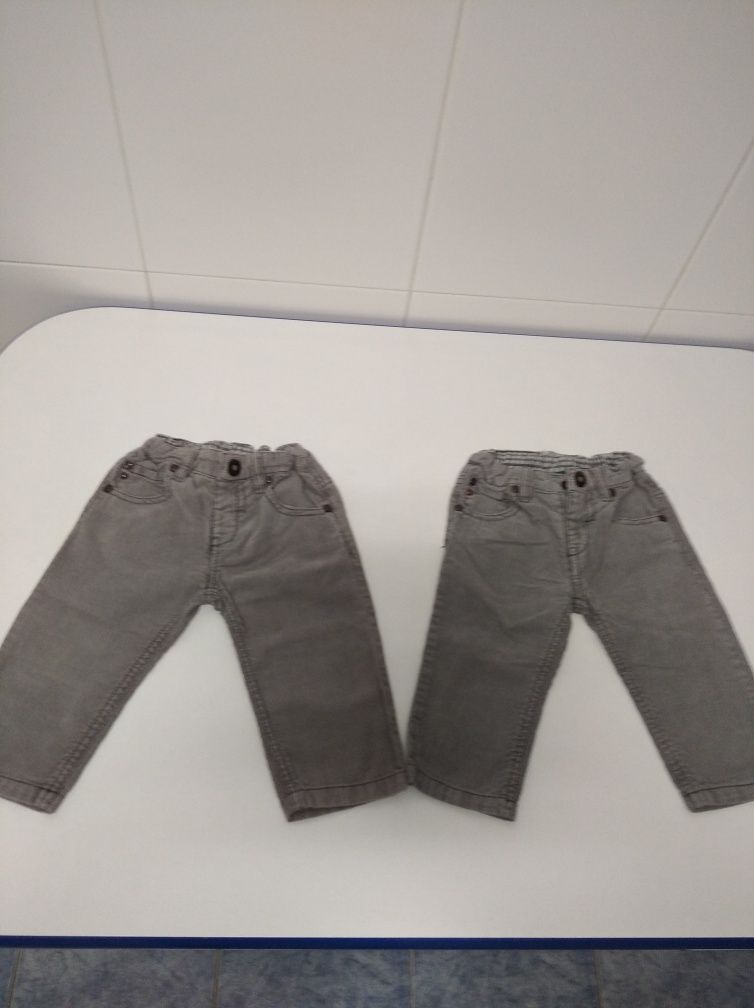 2 pares de calças Zara tamanho 6/9 meses