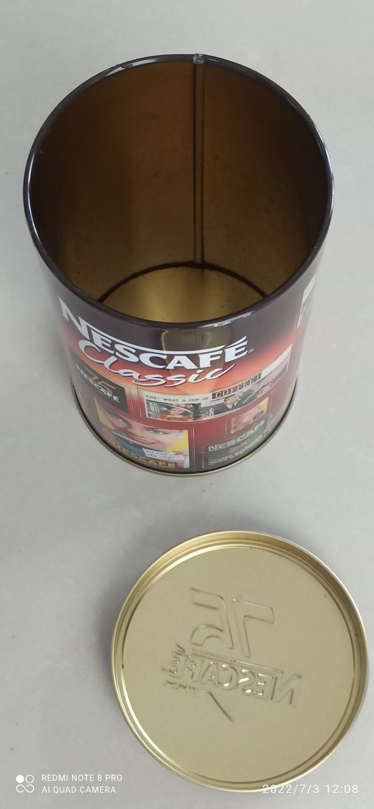 Nescafe, KREDENS pudełka metalowe na kawę cukier herbartę