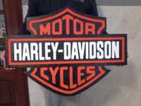 Harley-Davidson logotipo em madeira