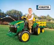 HIT!! JOHN DEERE traktorek z przyczepką na akumulator 12V dla dzieci