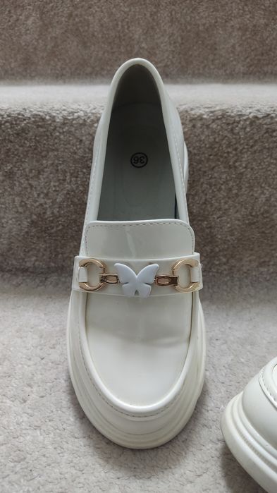 Półbuty eleganckie mokasyny loafersy dla dziewczynki 36 stan bardzo do