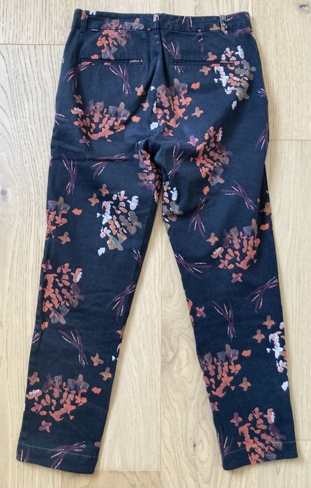 Spodnie czarne wzory slim fit do kostki chinosy Jackpot r. 36