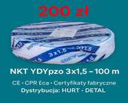 Przewód NKT 3x2,5 /3x1,5 YDYp 4x1,5, 5x1,5, 5x2,5 Kabel 5x4, 5x6, 5x10