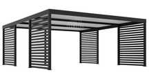 CarPort PREMIUM - Wiata samochodowa 6x5,5 Antracyt Zabudowa - TS1033