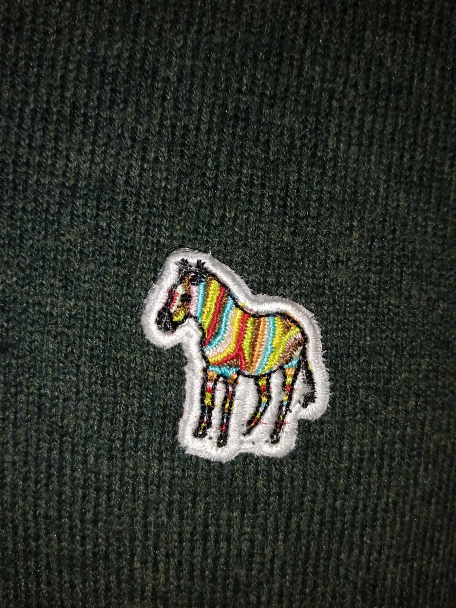PAUL SMITH PS Zebra Sweter Męski L Bawełna Wełna Super Stan