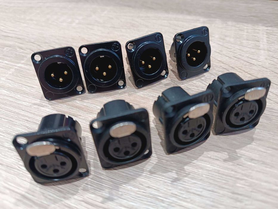 Złącza XLR Neutrik NC3FD-LX NC3MD-LX męskie żeńskie XLR 3 komplet 8szt