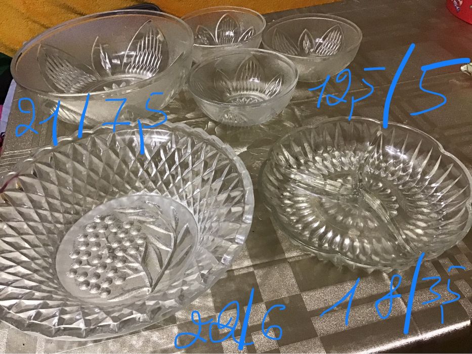 Салатниця хрусталь тарілка посуда кришталева креманка