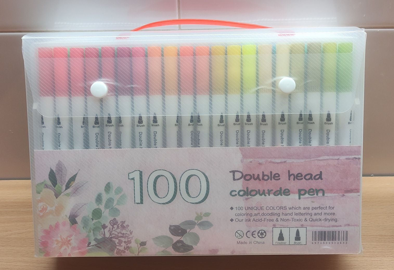 Flamastry dwustronne 100 sztuk