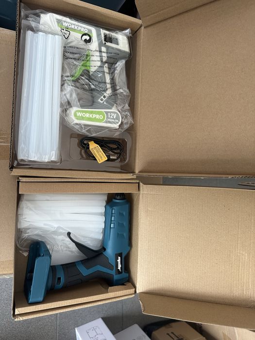 WORKPRO Bezprzewodowy pistolet do klejenia na gorąco, 12 V