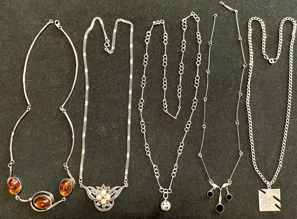 Stare srebro prl naszyjniki biżuteria srebrna vintage naszyjnik unikat