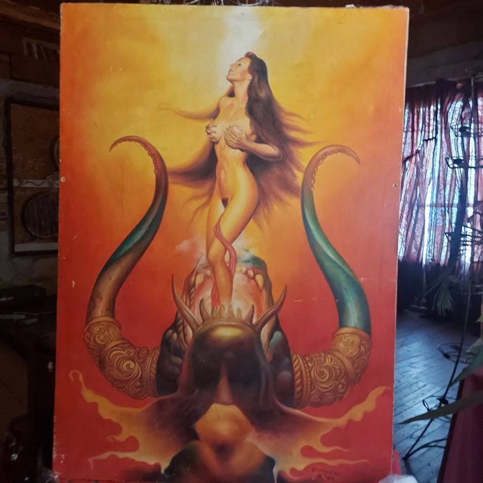 Картина красивая, также есть журнали крокодил и перець 1956года