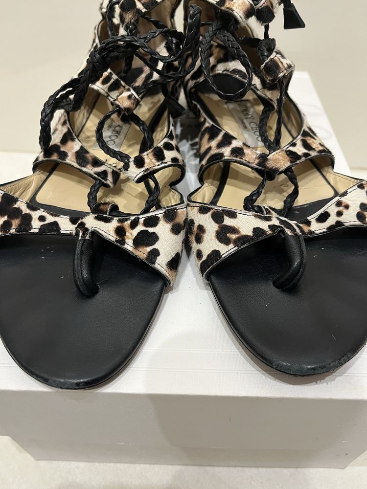 Леопардовые босножки Jimmy Choo