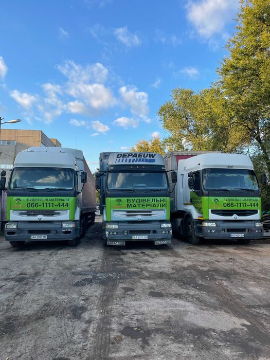 Послуги вантажного транспорту, бортові платформи, штори