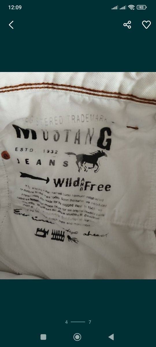 Mustang jeans Oregon spodnie dżinsowe męskie XL W36 L30