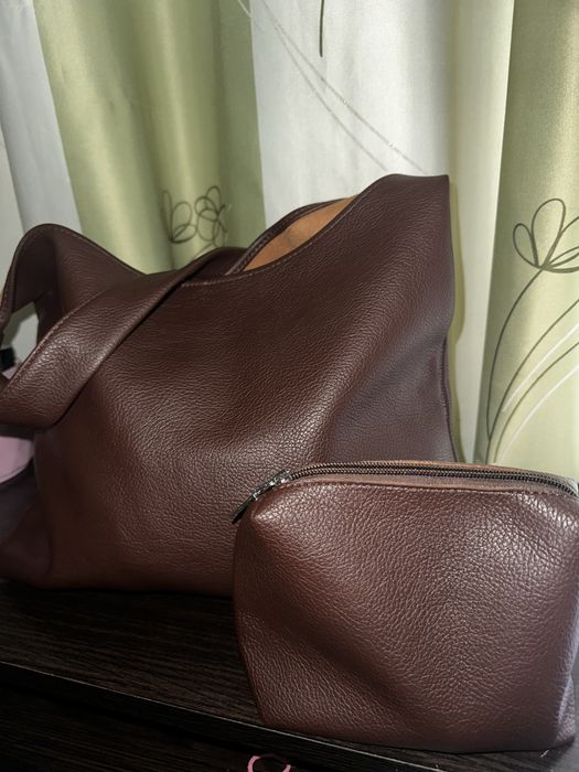 Жіноча сумочка шопер з натуральної шкіри