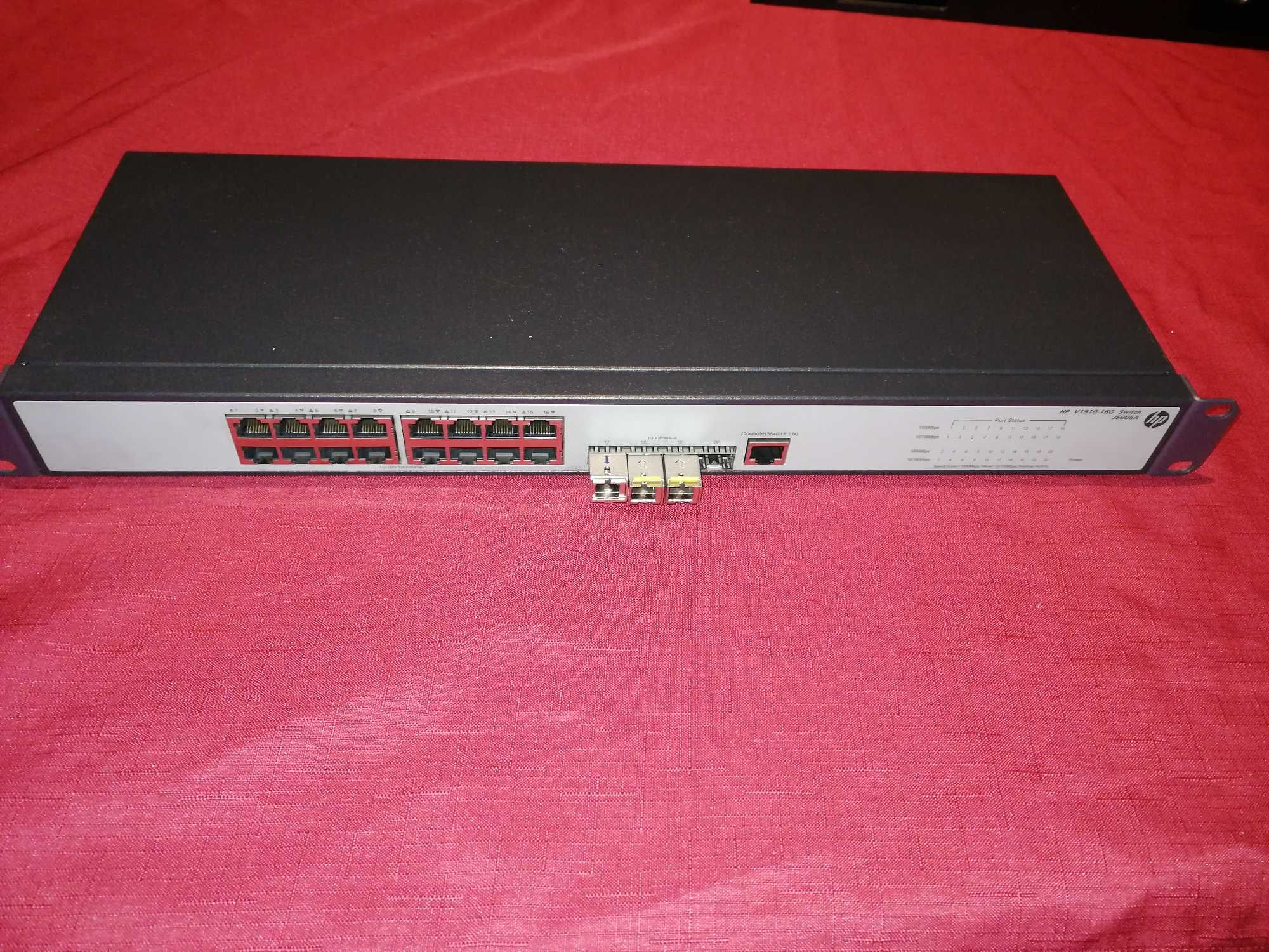 SWITCH HP V1910-16G 16x1GB 4xSFP 3CRBSG2093 JE005A gigabit