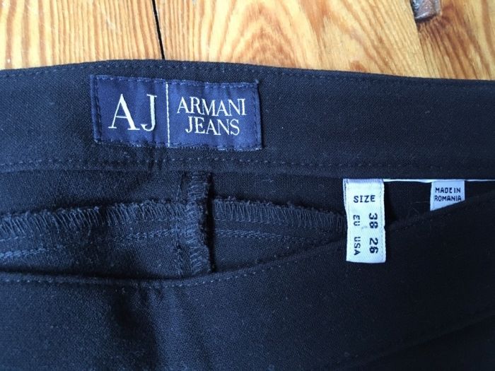 Czarne spodnie Armani Jeans