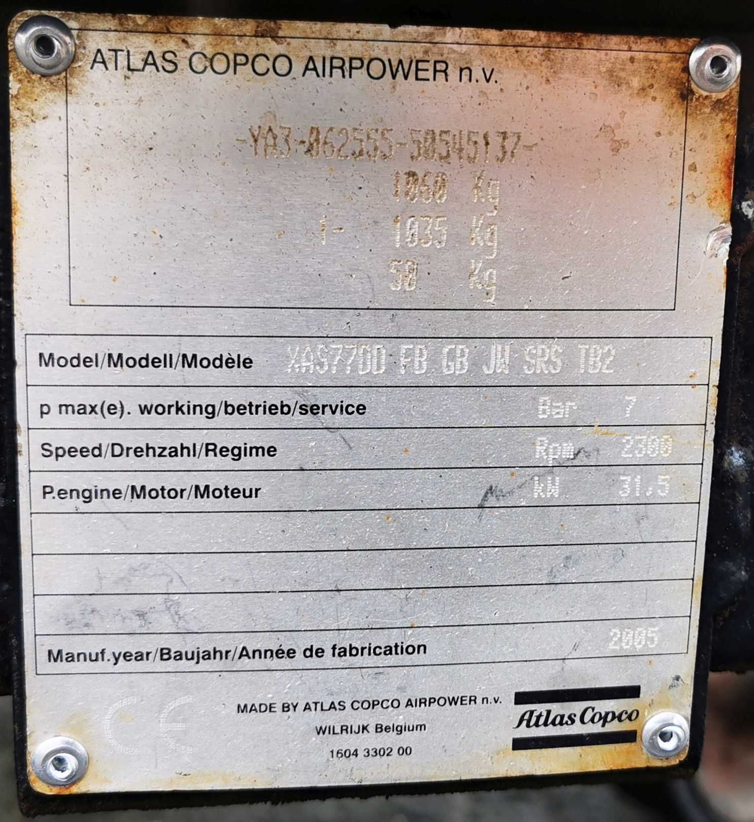 Kompresor AtlasS COPCO