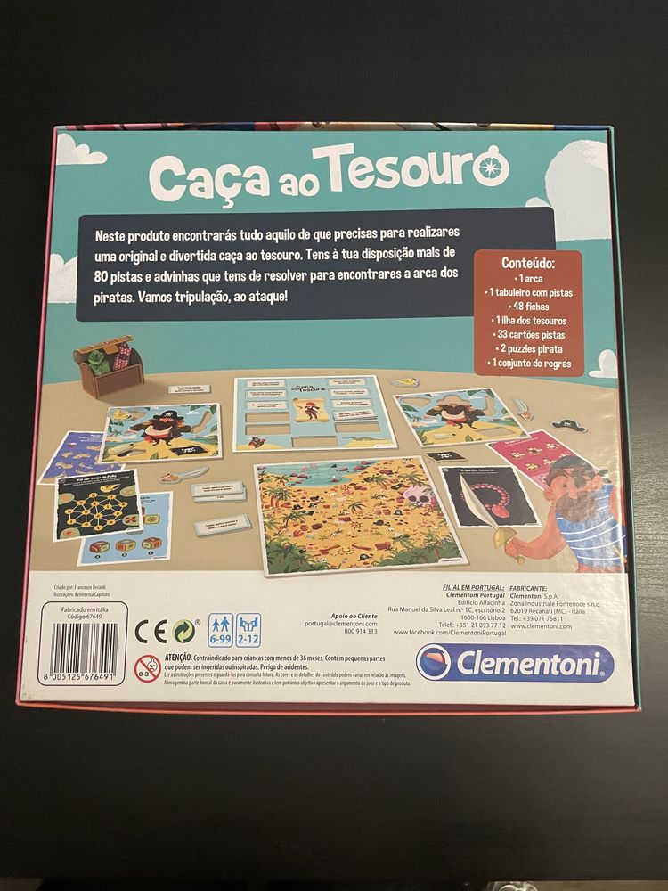 Jogo de tabuleiro caça ao tesouro