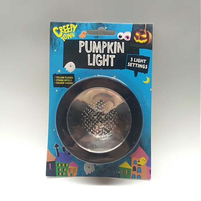 NOWA lampka na baterię PUMPKIN LIGHT okrągła stroboscop