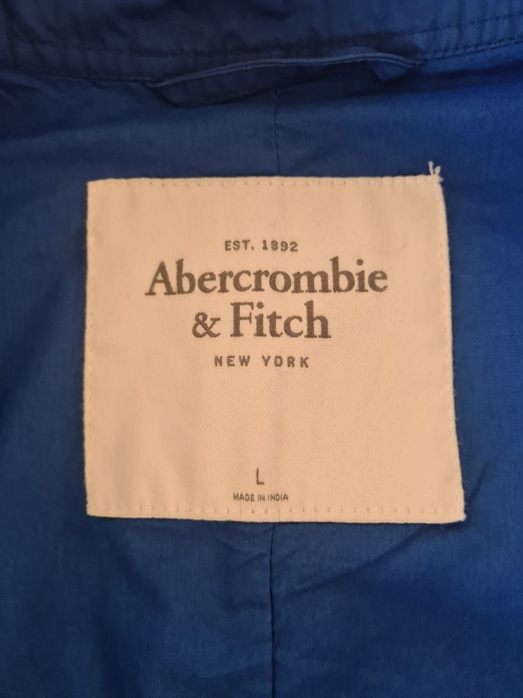 Marynarka sportowa Kurtka lekka Abercrombie & Fitch,  r.L Niebieska