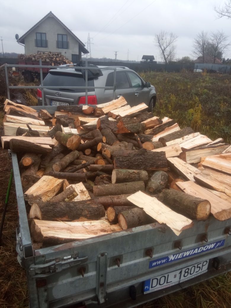 Sezonowane suche drewno kominkowei, opałowe  liściaste