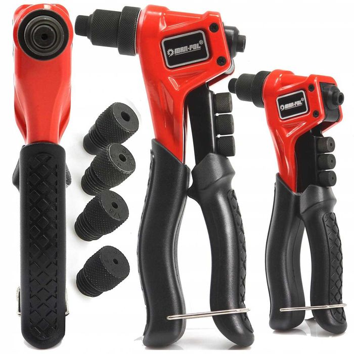 Професійний ручний заклепочник 2,4-4,8мм зі змінними насадками Mar-Pol