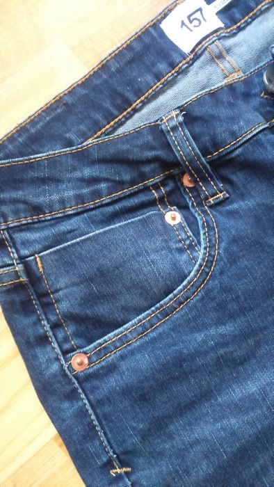 Spodnie jeans c. niebieski 157 Rocket Lager 30/32 dżinsy M slim