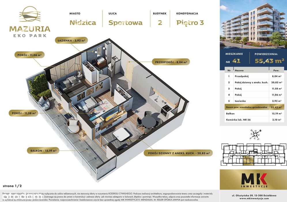 Nowe osiedle MAZURIA EKO PARK w Nidzicy - bud. 2