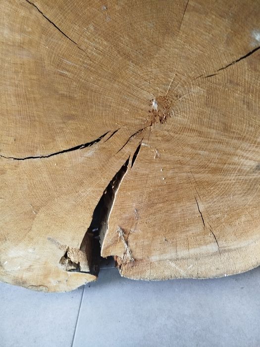 Plaster drewna bukowego grube stolik