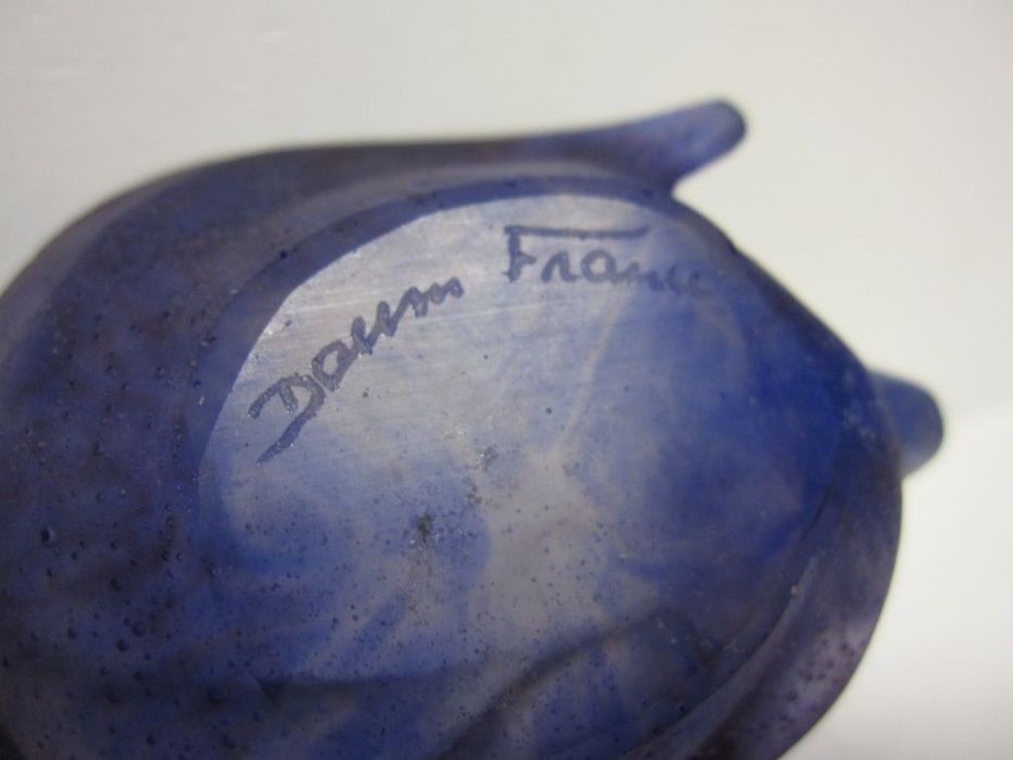 fantástica pequena taça Orquídea em pasta de vidro DAUM Nancy França