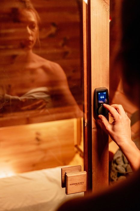 Sauna zewnętrzna Hanscraft Quadra X Premium szyba panoramiczna NOWOŚĆ!