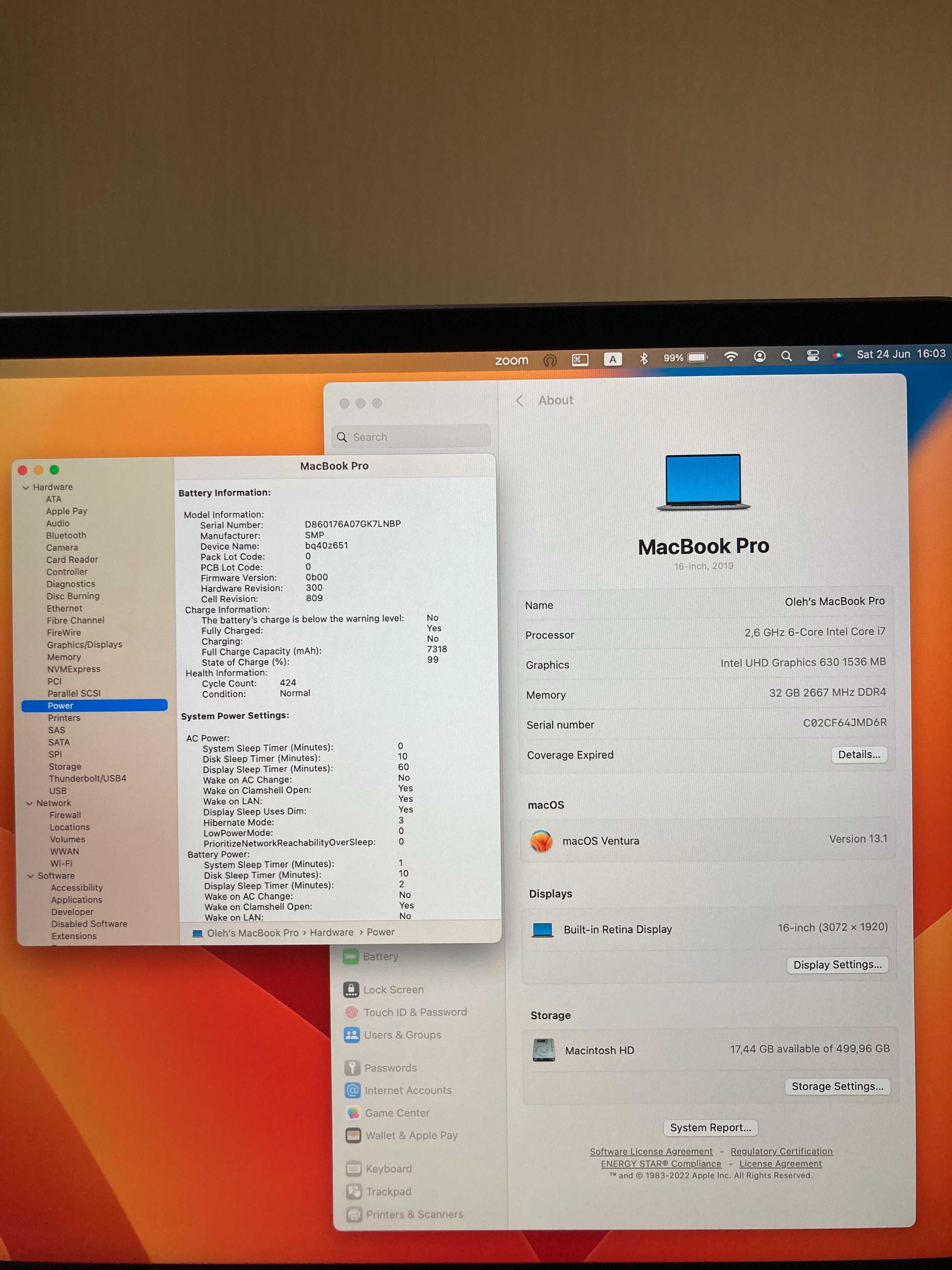 MacBook Pro 16" 2019 / i7 / 32Gb / 512Gb / 8Gb Pro 5500M (Z0XZ000W3)