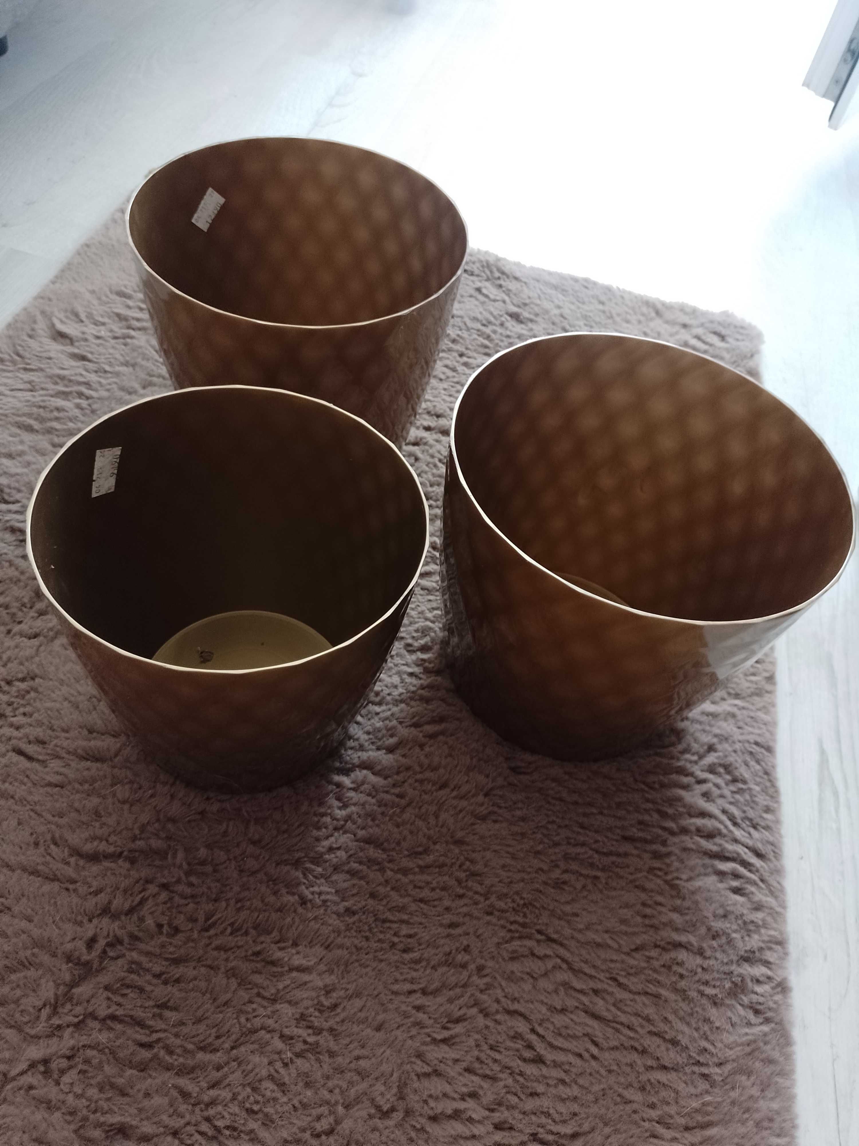 Doniczka Cristal złota 18cm 20cm